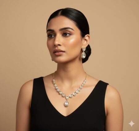 Real Kundan Necklace sleek