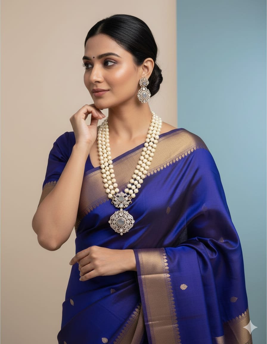 Kundan Pearl Necklace - Image 2