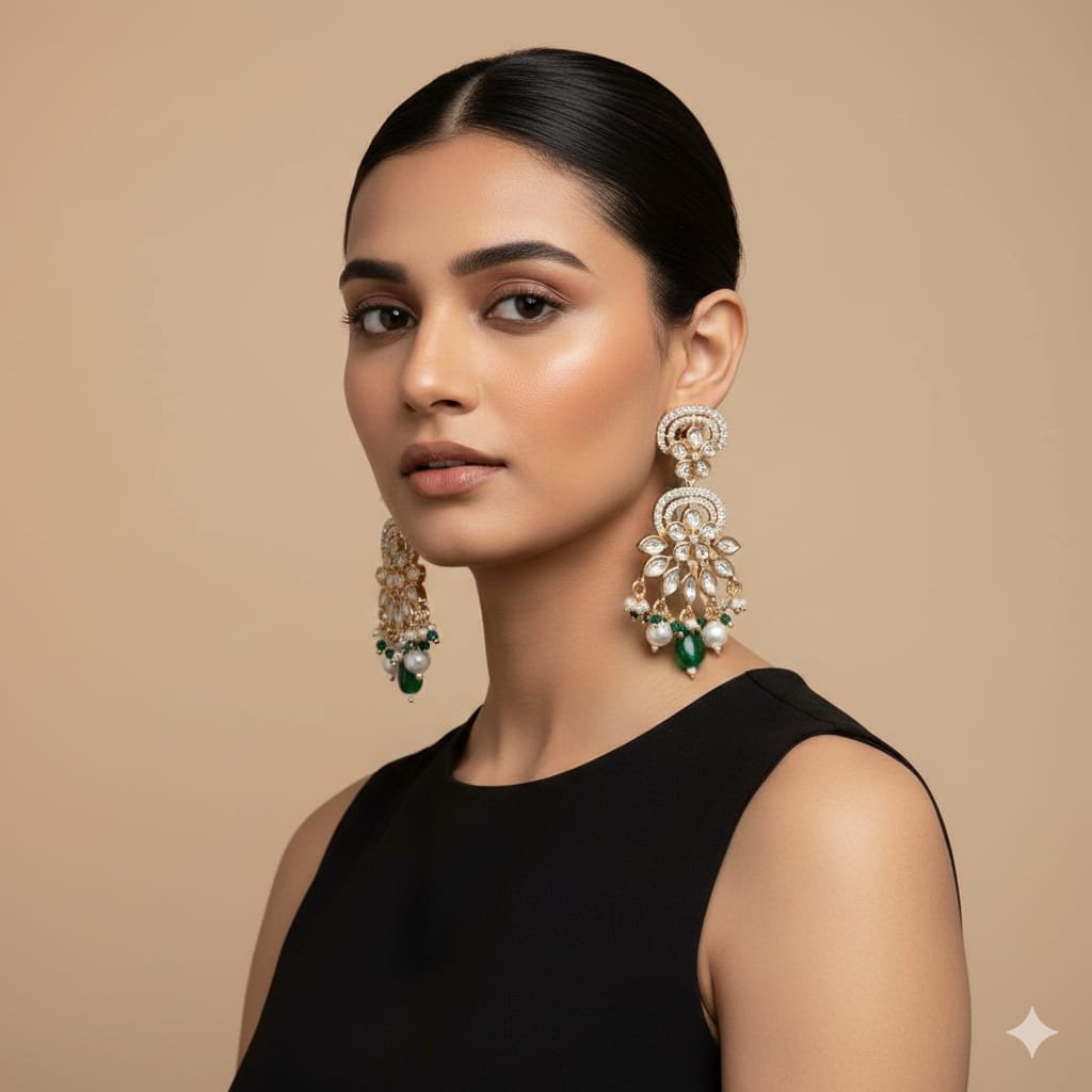Real Kundan Earrings