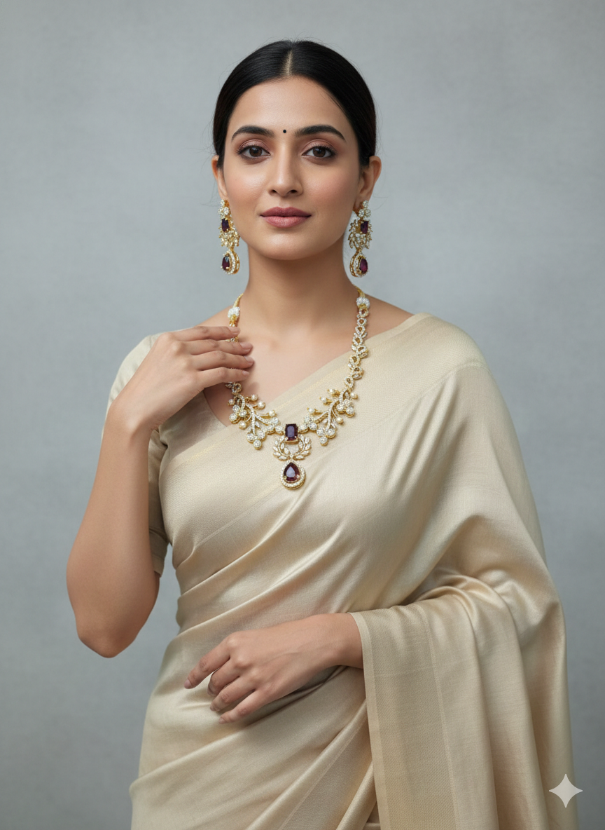 Trendy American Diamond Necklace - Image 2