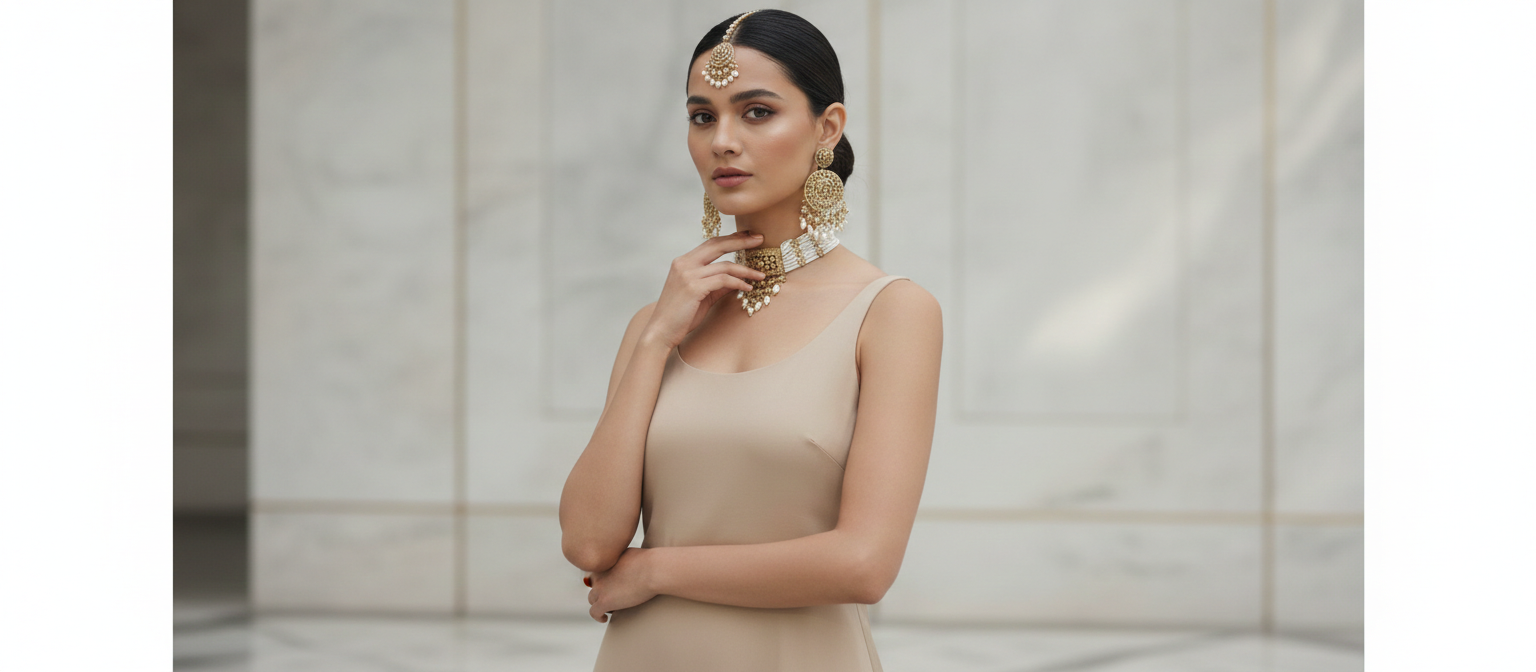 Pearl chokar Necklace - Image 3