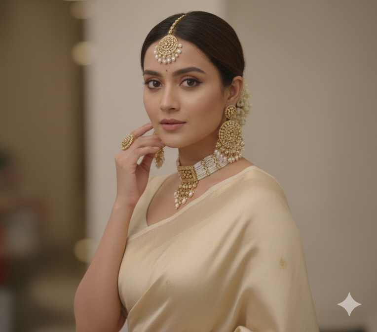 Pearl chokar Necklace - Image 2