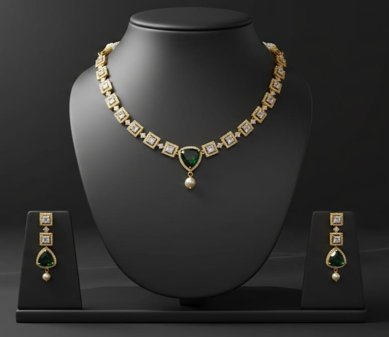 Trendy American Diamond Necklace - Image 2
