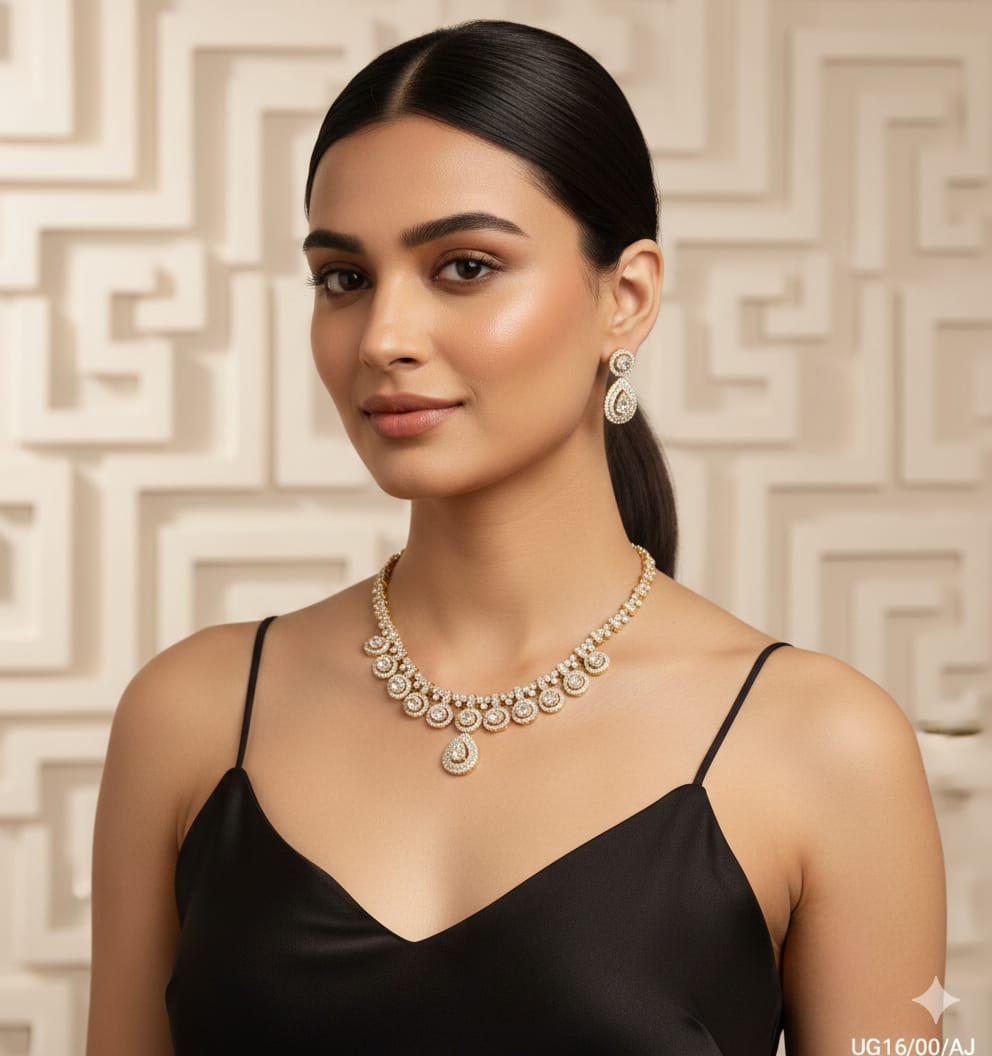 Trendy American Diamond Necklace