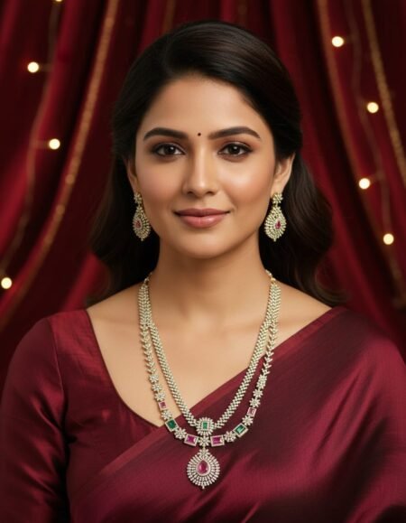 American Diamond 2 String Necklace